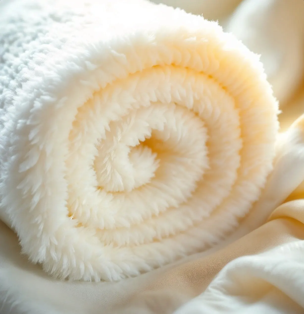 A soft roll of white polyester wadding